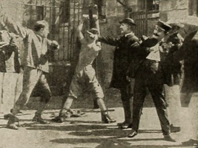 The Convict Hero scene