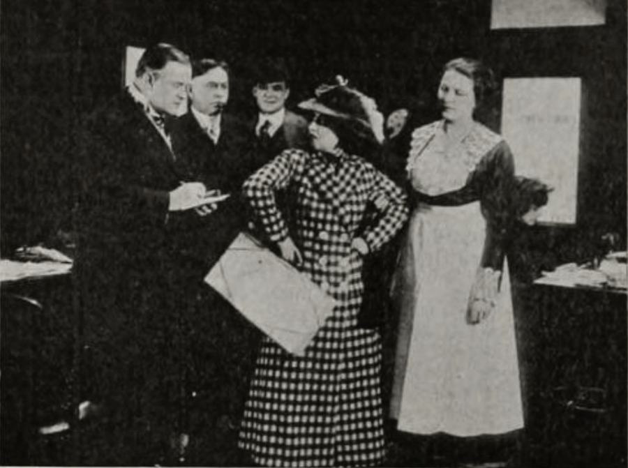 The Girl in the Checkered Coat scene