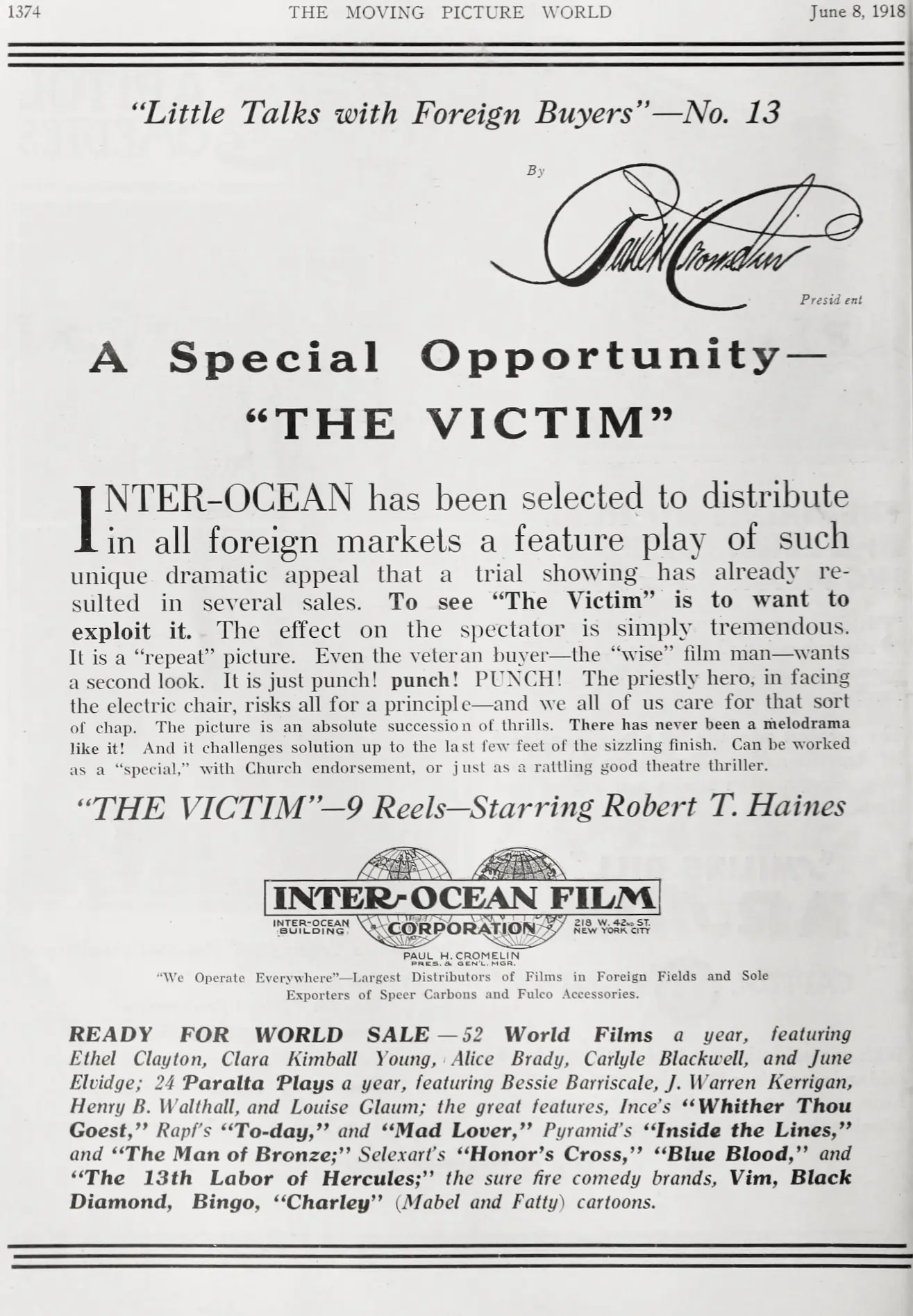The Victim scene
