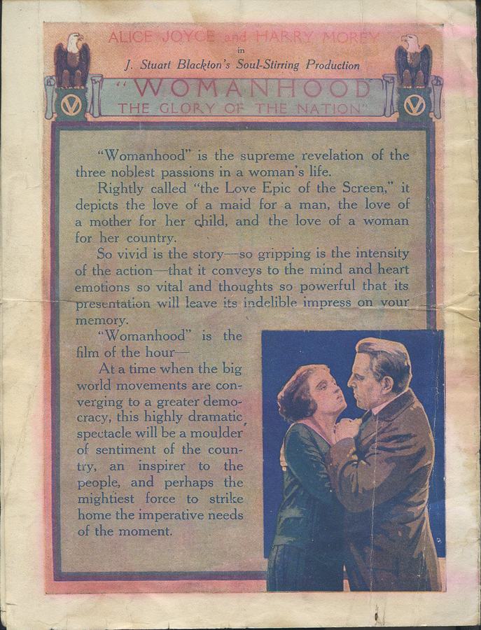 Womanhood, the Glory of the Nation scene