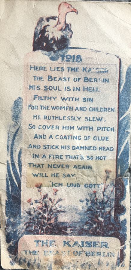 The Kaiser, the Beast of Berlin scene