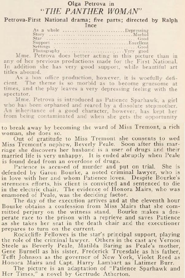 The Panther Woman scene