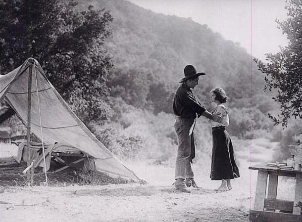Three Mounted Men scene