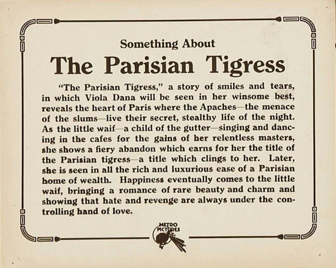 The Parisian Tigress scene