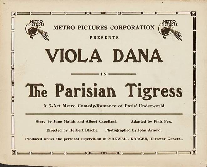The Parisian Tigress scene