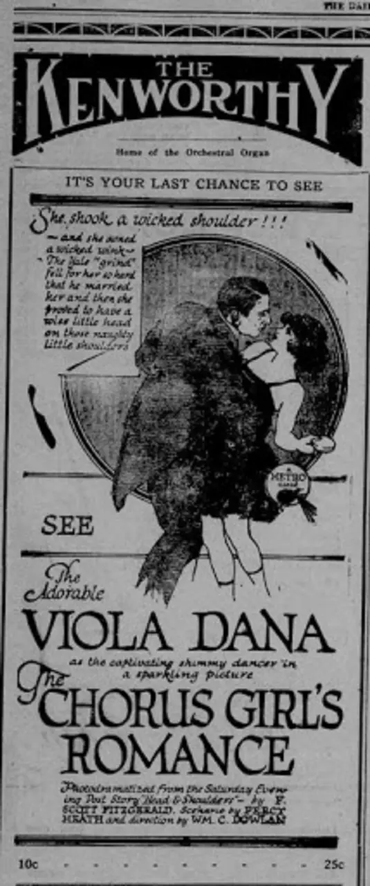 The Chorus Girl's Romance scene