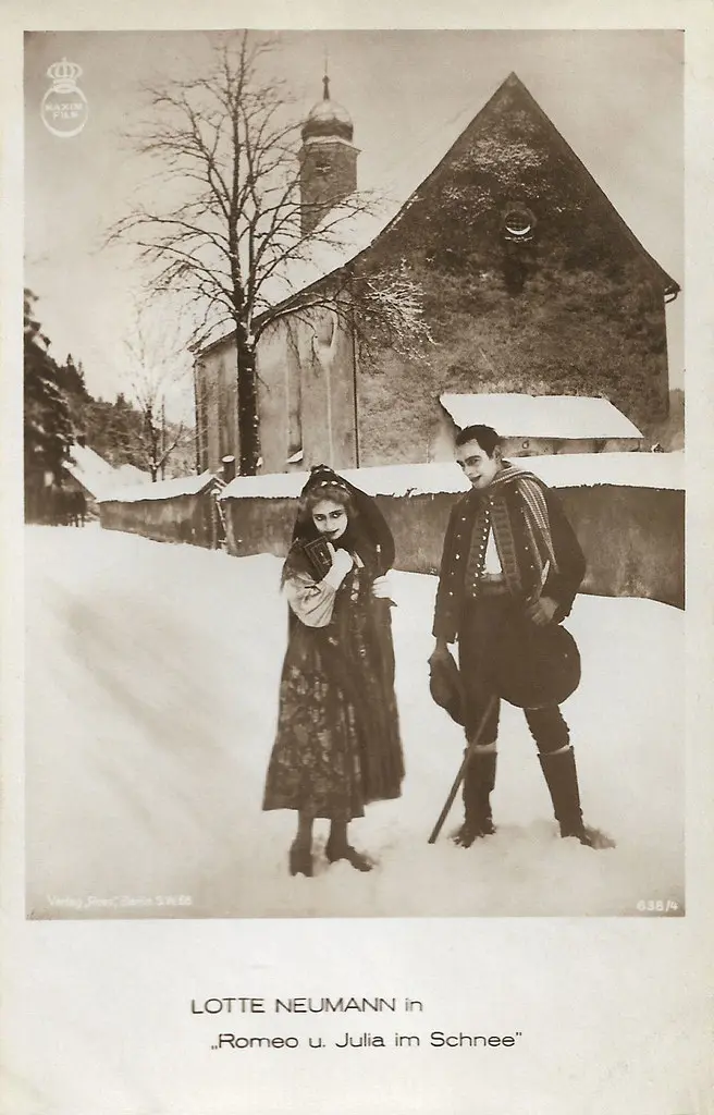 Romeo and Juliet in the Snow scene