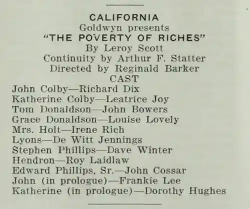 The Poverty of Riches photo