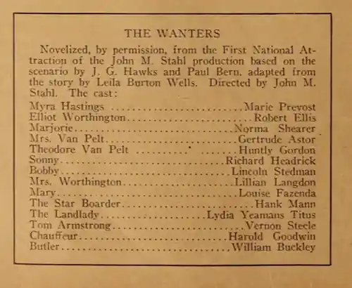 The Wanters scene
