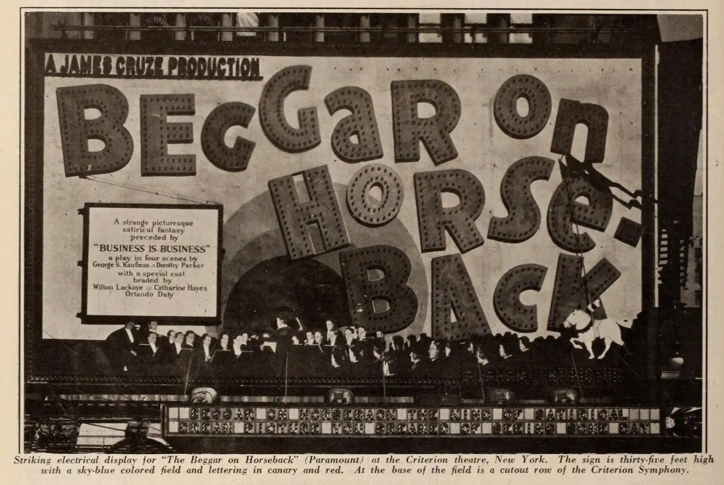 Beggar on Horseback scene