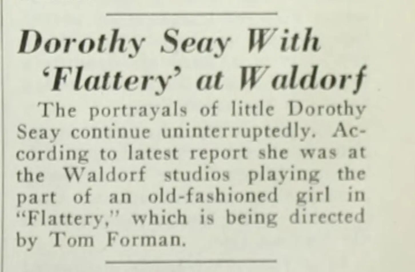 Flattery scene