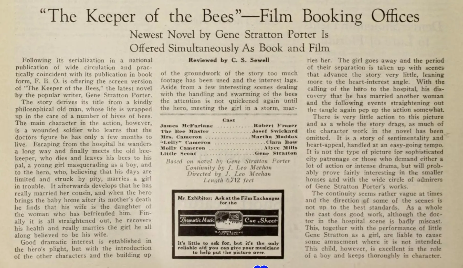 The Keeper of the Bees scene
