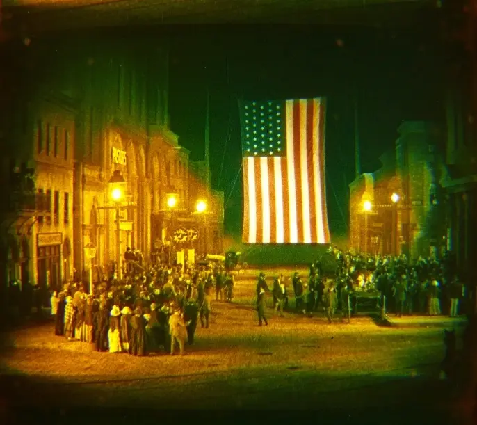Lights of Old Broadway scene