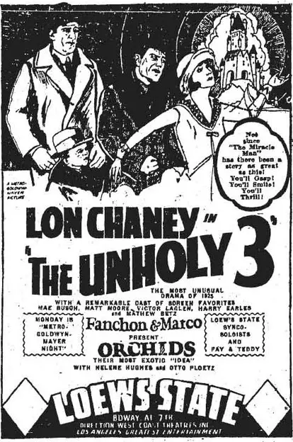 The Unholy Three scene
