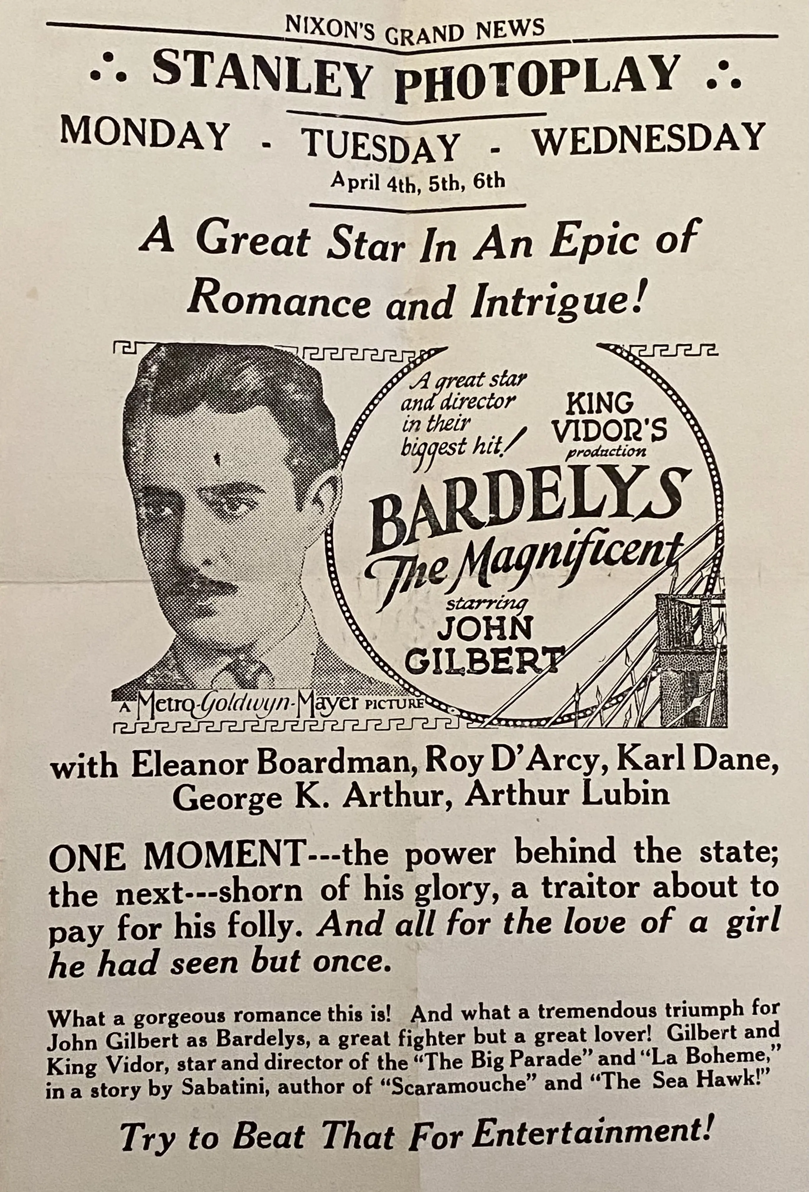 Bardelys the Magnificent scene