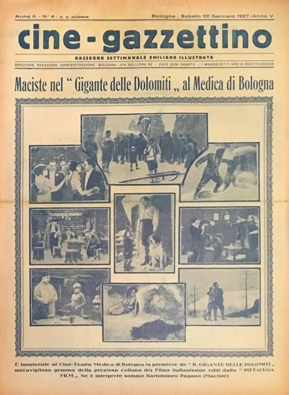 Il gigante delle Dolomiti scene