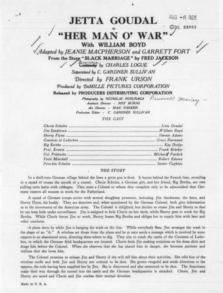 Her Man o' War scene
