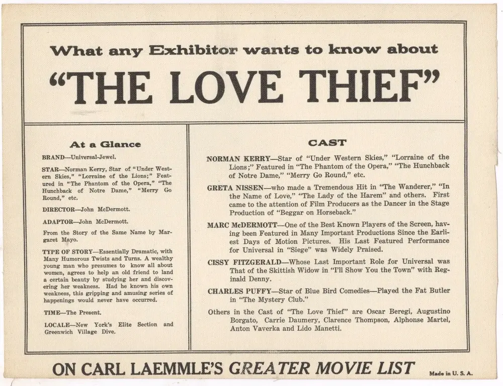 The Love Thief scene