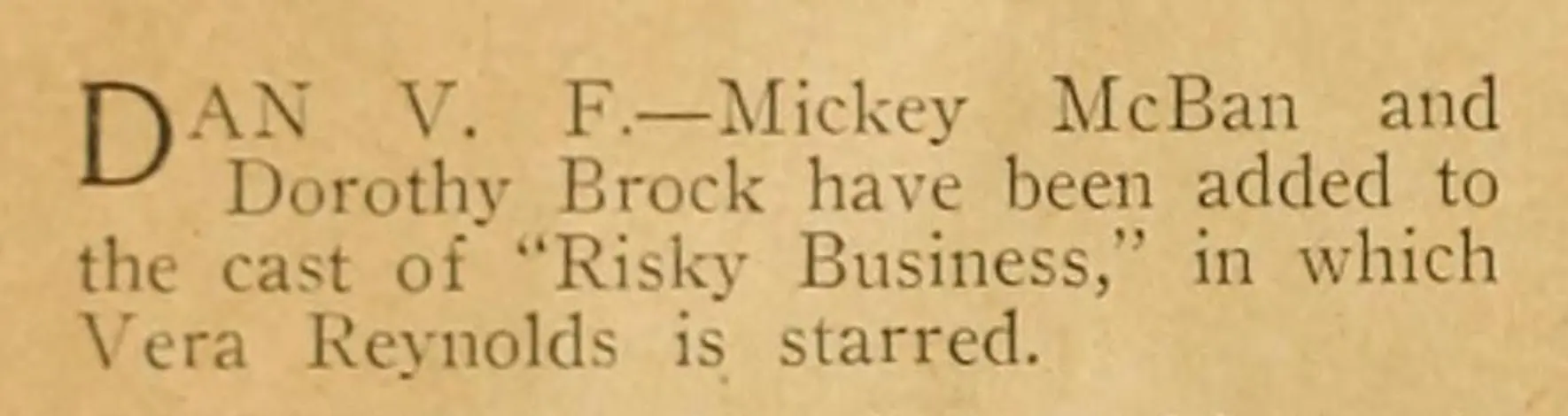 Risky Business scene
