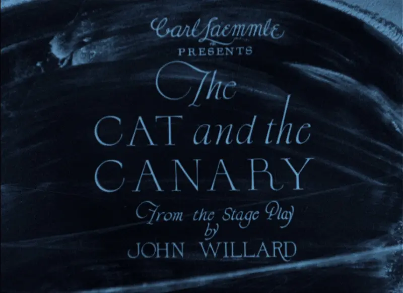 The Cat and the Canary scene