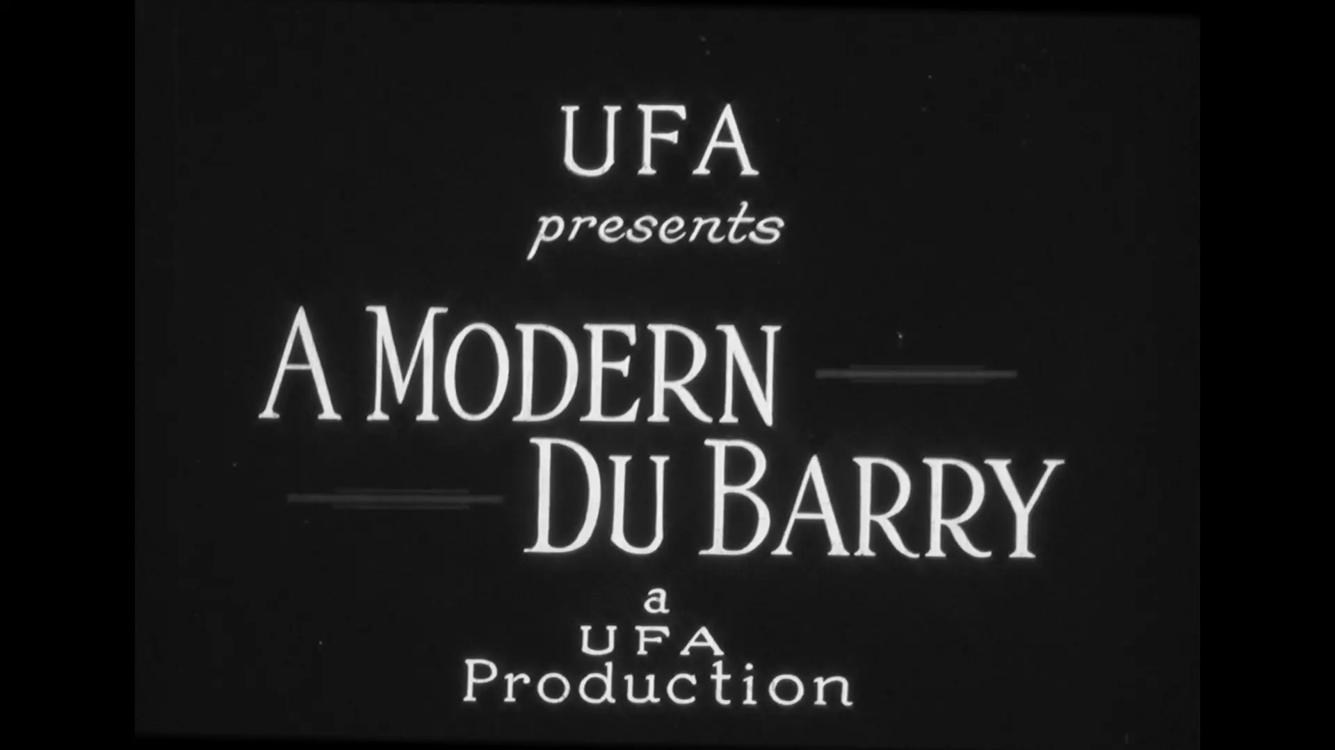 A Modern Du Barry scene