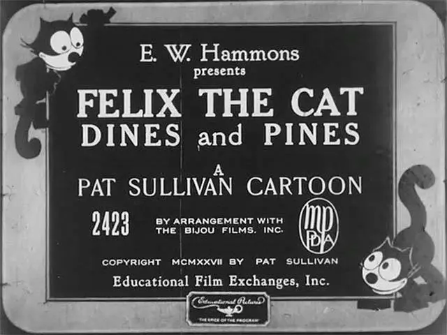 Felix the Cat Dines and Pines scene