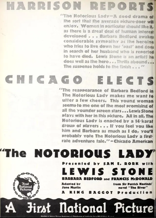 The Notorious Lady scene
