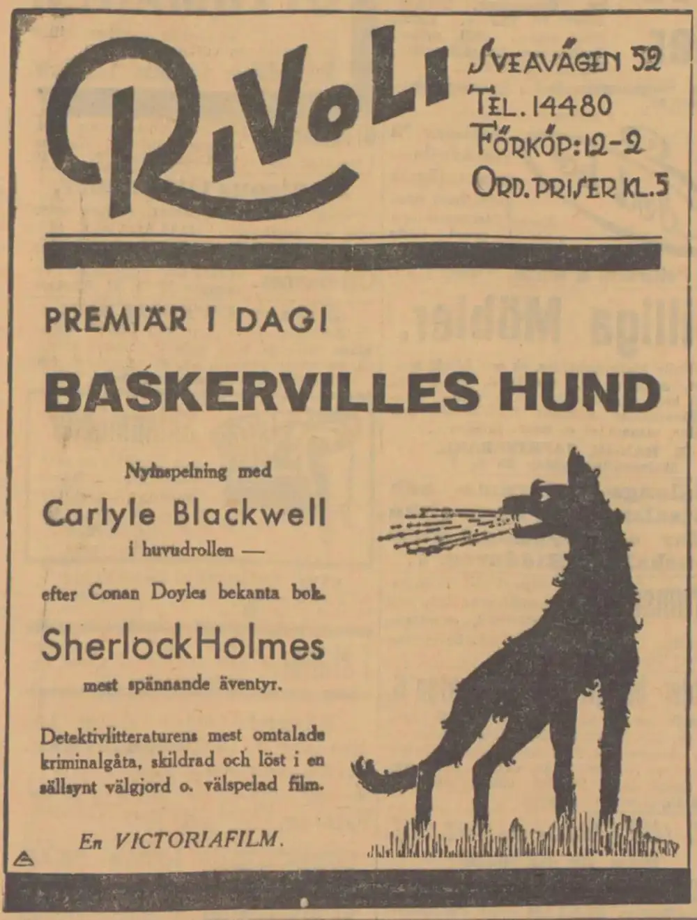 The Hound of the Baskervilles scene