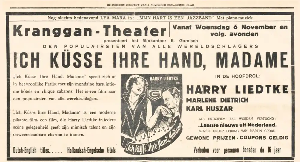 I Kiss Your Hand Madame scene