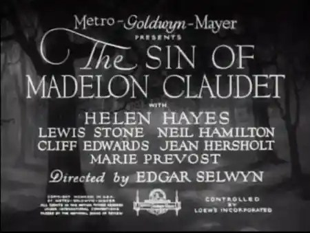 The Sin of Madelon Claudet photo
