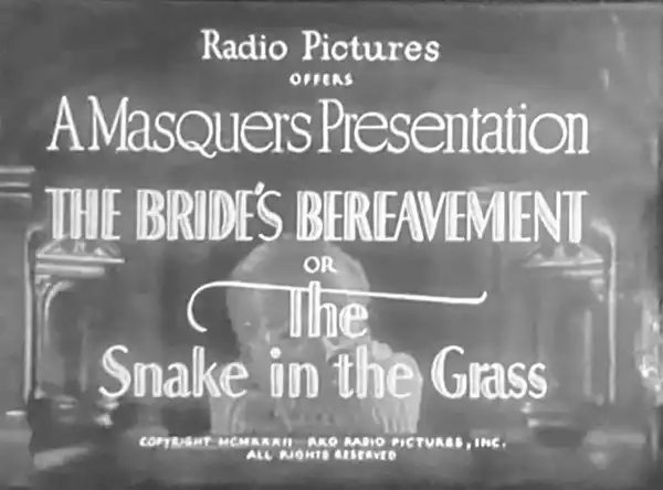 The Bride's Bereavement; or, the Snake in the Grass