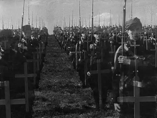 Wooden Crosses scene