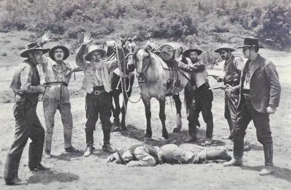 Fighting with Kit Carson scene