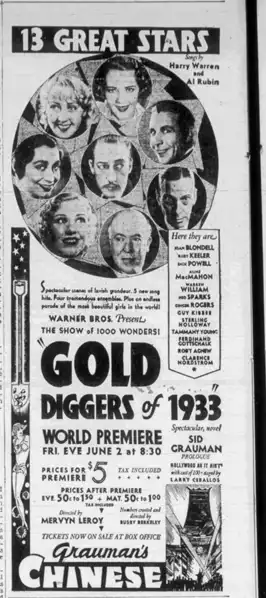Gold Diggers of 1933 scene