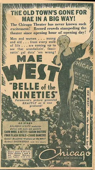 Belle of the Nineties photo
