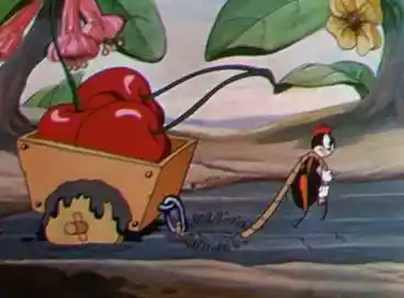 The Grasshopper and the Ants scene