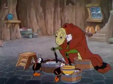 The Grasshopper and the Ants scene