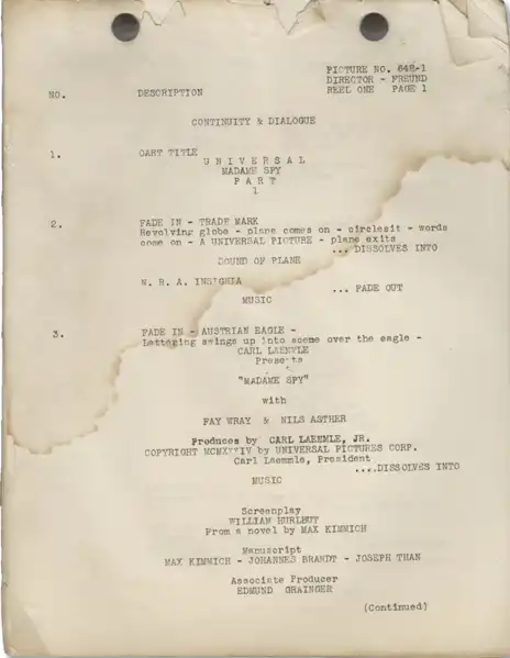 Madame Spy scene