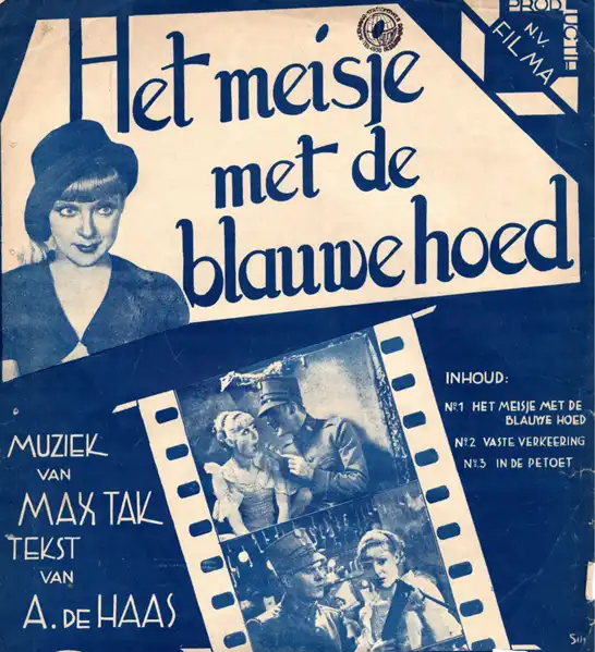 Het meisje met den blauwen hoed photo