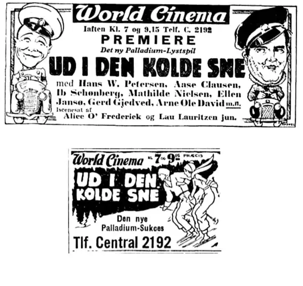 Ud i den kolde sne photo