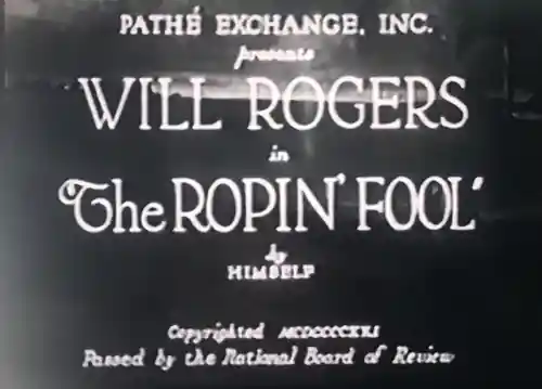 The Ropin' Fool scene