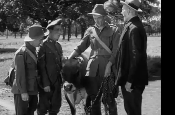 Diggers in Blighty scene