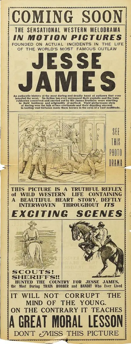 Jesse James as the Outlaw scene