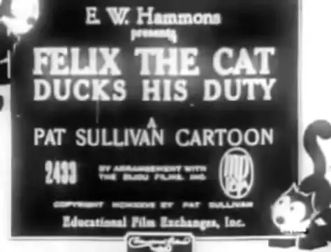 Felix the Cat Ducks His Duty scene