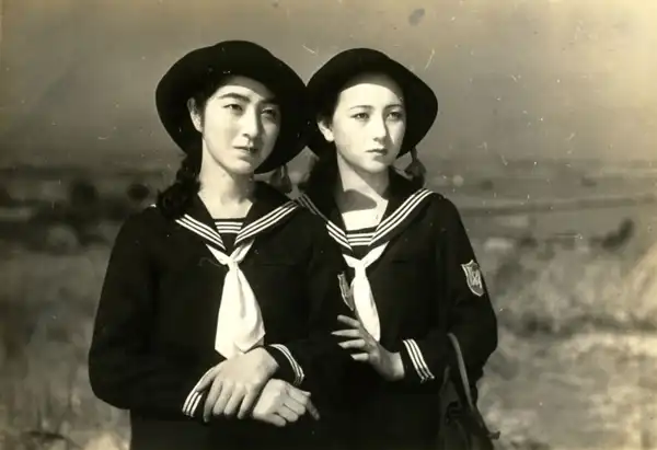 Japanese Girls at the Harbor photo