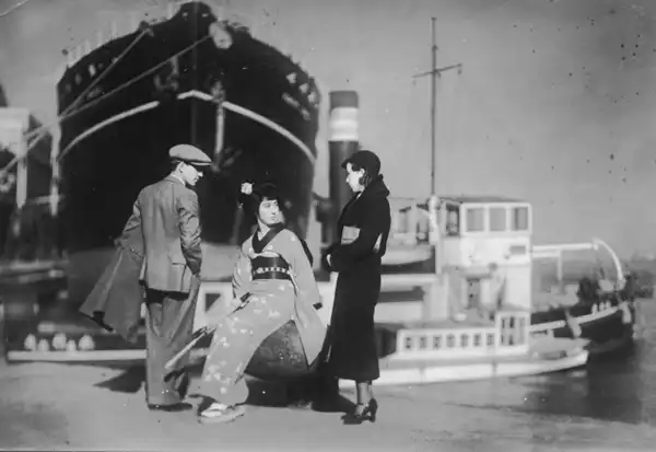 Japanese Girls at the Harbor photo