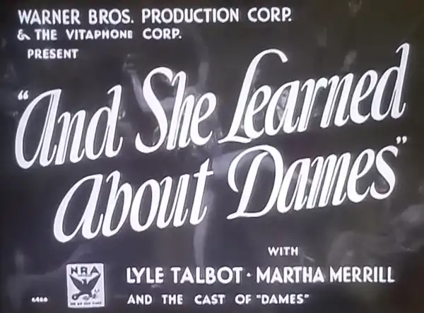 And She Learned About Dames