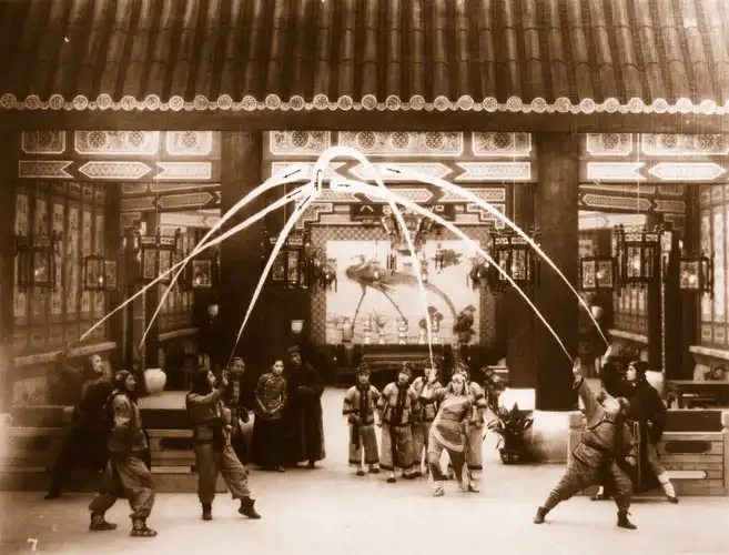 Burning of the Red Lotus Temple scene