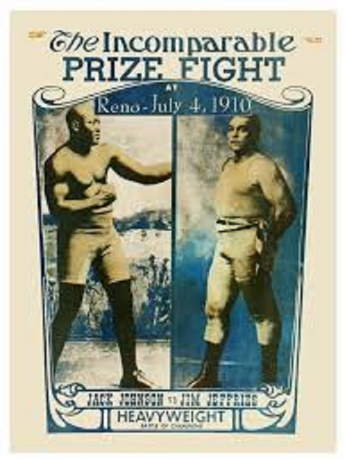 Jeffries-Johnson World's Championship Boxing Contest, Held at Reno, Nevada, July 4, 1910 scene