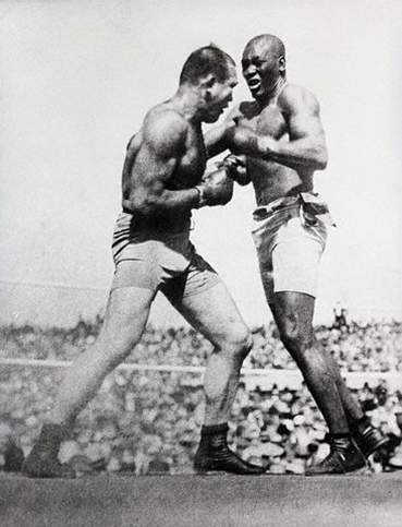 Jeffries-Johnson World's Championship Boxing Contest, Held at Reno, Nevada, July 4, 1910 scene